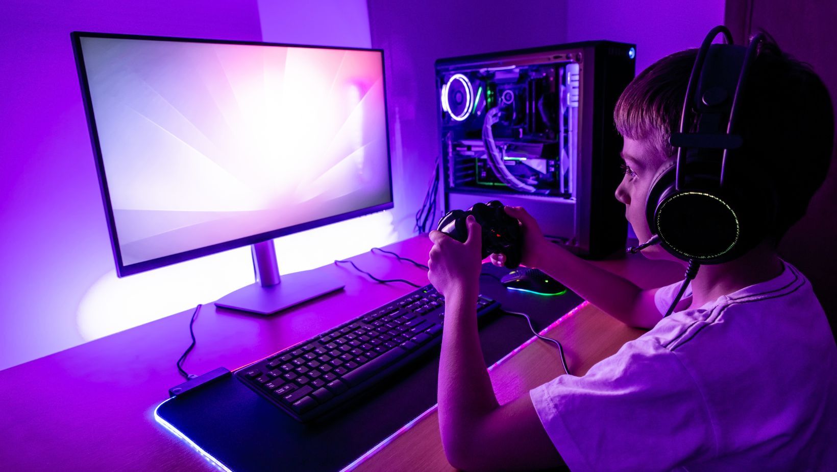 purple gaming headset